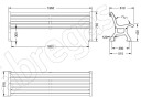 Støpejernsbenk Citymax Bastide 197x61x76cm