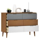  Kommode MOLDE brun 113x40x80 cm heltre furu 8720845541941