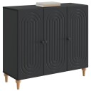  Serviesskap Svart 89 x 34,5 x 80 cm Konstruert tre