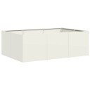 vidaXL Plantekasse hvit 120x80x40 cm stål