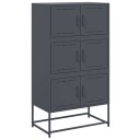  Skjenk antrasitt 68,5x38,5x123,5 cm stål 8721102633737