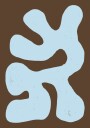 Fluid Organic Blue Shape Plakat / 70x100