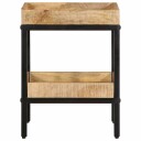  Sengebord 35x35x45 cm Solid Tre Grovt Mango