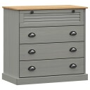 vidaXL Kommode VIGO grå 80x40x76 cm heltre furu