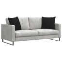  Sofaputer 2 pcs Svart 50 x 50 cm stoff