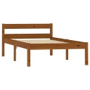 vidaXL Sengeramme honningbrun heltre furu 90x200 cm