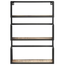 vidaXL Vegghylle 60x20x85 cm grovt mangotre
