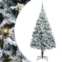 Kunstig juletre med 300 LED grønn 210 cm PVC og Stål og Plast