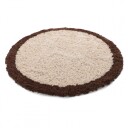 Rundt teppe   Sagres Natural Cotton Shaggy offwhite/brun Størrelse: Ø 200 cm