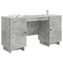vidaXL Skrivebord Betonggrå Konstruert tre 142,5 x 50 x 75 cm