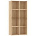 vidaXL Bokhylle/skjenk sonoma eik 66x30x130 cm sponplate