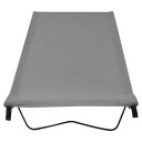 Campingseng 180x60x19 cm oxfordstoff og stål grå