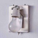 Lindby Kantet stoffvegglampe Annalisa i hvitt