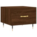 vidaXL Salongbord brun eik 50x50x40 cm konstruert tre