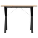 Spisebord Y-ramme 100x50x75,5 cm heltre furu og støpejern 3282785