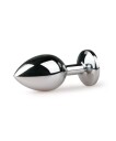 EasyToys Anal Collection Metallbuttplugg m/ rosa krystall