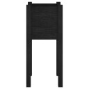 vidaXL Plantekasse svart 31x31x70 cm heltre furu