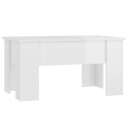 vidaXL Salongbord høyglans hvit 79x49x41 cm konstruert tre