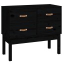 vidaXL Konsollskap svart 90x40x78 cm heltre furu
