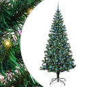  Kunstig Forhåndsopplyst Juletre grønn 240 cm PVC og metall