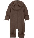 Huttelihut Brown Melange Pram Suit Ears Wool Fleece S 86