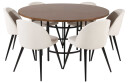 Venture Design Copenhagen & Velvet spisegruppe Brun/beige 6 st stoler & bord 140 cm