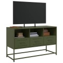  TV-benk olivengrønn 100,5x39x60,5 cm stål 8721102634291
