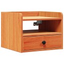  Nattbord med skuff Veggmontert Voksbrun 38 x 36 x 29.5 cm Massiv furu tre