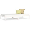 vidaXL Dagseng hvit 90x200 cm heltre furu