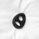 Sinful Duo Stretchy Silikon Dobbelt Penisring     - Svart
