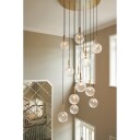 Nuura Miira 13 Taklampe Stor Messing og Klar Optikk