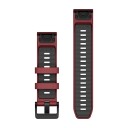 Garmin QuickFit armbånd 22 mm silikon Marsala/grafitt