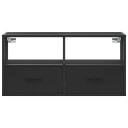  TV-benk svart 80x31x39,5 cm konstruert tre og metall 8721102839788