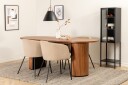 Venture Home Spisegruppe Cinaba 200 cm Oval inkl. 4 Beraid Stoler Valnøtt/Beige/Svart