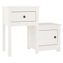 vidaXL Nattbord 79,5x38x65,5 heltre furu