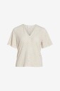 Vila Bluse viDelaia V neck S/S Beige
