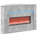 vidaXL Peis med LED stripe Betong 95 x 42,5 x 60 cm Konstruert tre