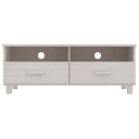 vidaXL TV-benk HAMAR hvit 106x40x40 cm heltre furu