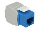 Delock Keystone module - Modulinnlegg - CAT 6 - UTP - RJ-45 - blå