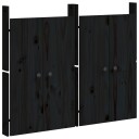 Utekjøkkendører 2 stk svart 50x9x82 cm heltre furu 832362