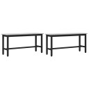 vidaXL Spisebenk 2 pcs Grå Sonoma 100 x 32,5 x 48,5 cm