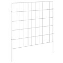 vidaXL Hagefence med spyd 48 pcs 55 x 50 cm Mesh Galvanisert stål Sølv