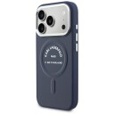 Karl Lagerfeld preget, åpen ring med RSG-logo, MagSafe-etui til iPhone 18 Pro Max / 17 Pro Max Blå