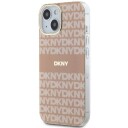DKNY IML Mono & Stripe MagSafe-etui for iPhone 15 Plus / 14 Plus - Rosa