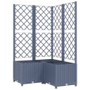 vidaXL Plantekasse med espalier mørkegrå 80x80x136 cm PP