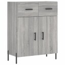 vidaXL Skjenk grå sonoma 69,5x34x90 cm konstruert tre