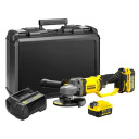 Stanley Fatmax SFMCG400M2K Vinkelsliper Med 2x 4 0Ah Batterier