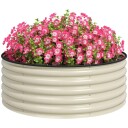 Høybed av stål, plantebed, kaldramme, hagebed, stabelbar, blomsterkasse, plug-in plantekasse, 120 x 120 x 43 cm, grønnsaksbed fo