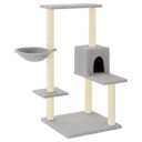 Vidaxl Kattetre Med Klorestolper I Sisal Lysegrå 95 cm