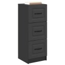 vidaXL Skuffeskap Svart 33 x 34,5 x 87 cm Konstruert tre